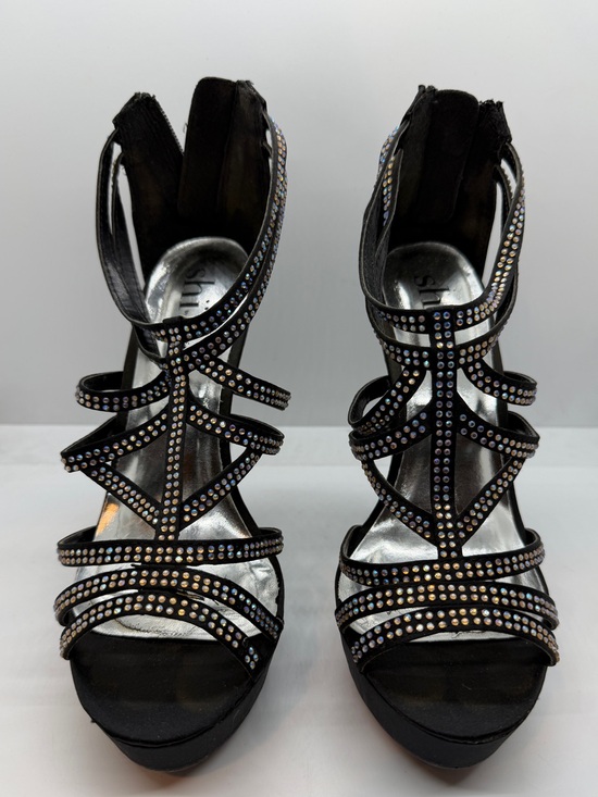 Shi by JOURNEYS Shoes - Shi by JOURNEYS Black Rhinestone Strappy High Heel Sandals